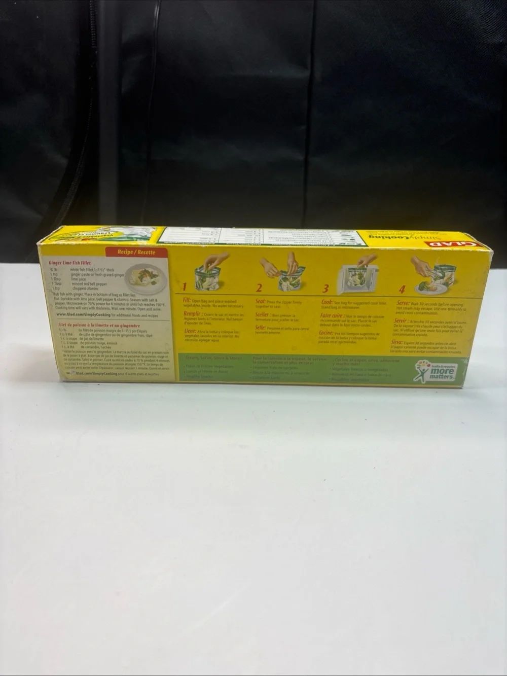 New Box of 10 Glad Simply Cooking Microwave Cooking Steaming Bags Discontinued
